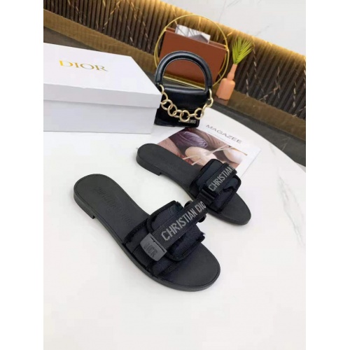 Replica Christian Dior Slippers For Women #878233 $64.00 USD for Wholesale