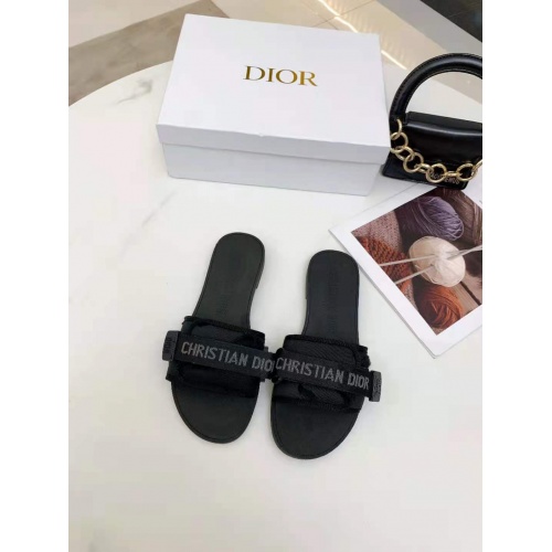 Replica Christian Dior Slippers For Women #878233 $64.00 USD for Wholesale