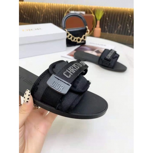 Replica Christian Dior Slippers For Women #878233 $64.00 USD for Wholesale