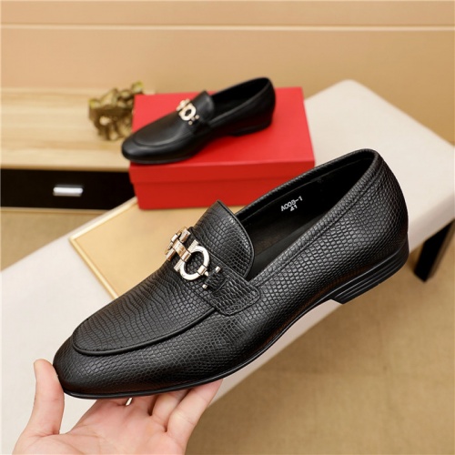 Replica Salvatore Ferragamo Leather Shoes For Men #882584 $80.00 USD for Wholesale