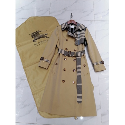 Wholesale Burberry Trench Coat Long Sleeved For Women #892727 $162.00 USD, Wholesale Quality Replica Burberry Trench Coat