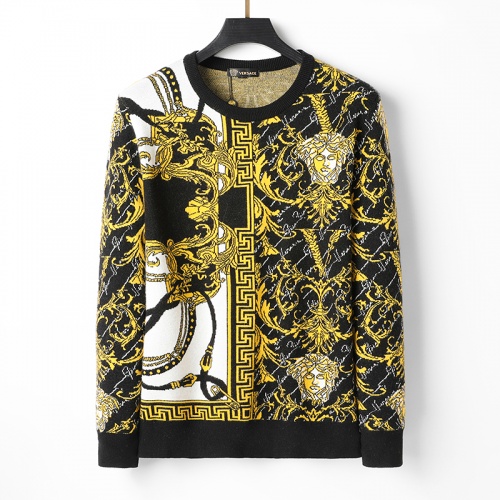 Wholesale Versace Sweaters Long Sleeved For Men #899289 $44.00 USD, Wholesale Quality Replica Versace Sweaters