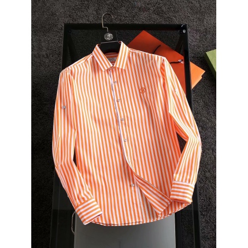 Wholesale Hermes Shirts Long Sleeved For Men #904804 $40.00 USD, Wholesale Quality Replica Hermes Shirts