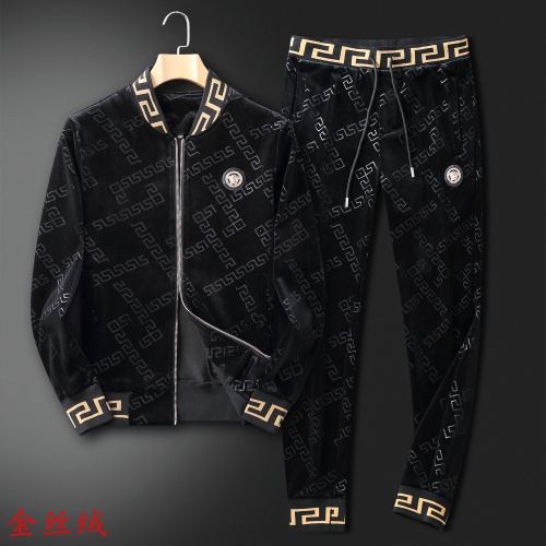 Wholesale Versace Tracksuits Long Sleeved For Men #906306 $98.00 USD, Wholesale Quality Replica Versace Tracksuits