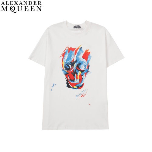 Wholesale Alexander McQueen T-shirts Short Sleeved For Men #908144 $29.00 USD, Wholesale Quality Replica Alexander McQueen T-shirts