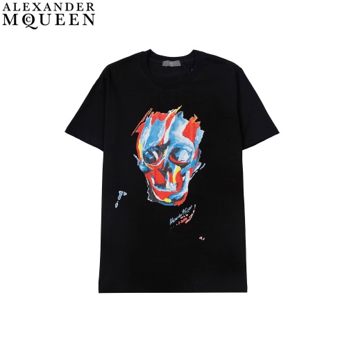 Wholesale Alexander McQueen T-shirts Short Sleeved For Men #908145 $29.00 USD, Wholesale Quality Replica Alexander McQueen T-shirts