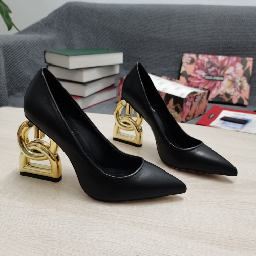 Wholesale Dolce &amp; Gabbana D&amp;G High-Heeled Shoes For Women #932655 $135.00 USD, Wholesale Quality Replica Dolce &amp; Gabbana D&amp;G High-Heeled Shoes