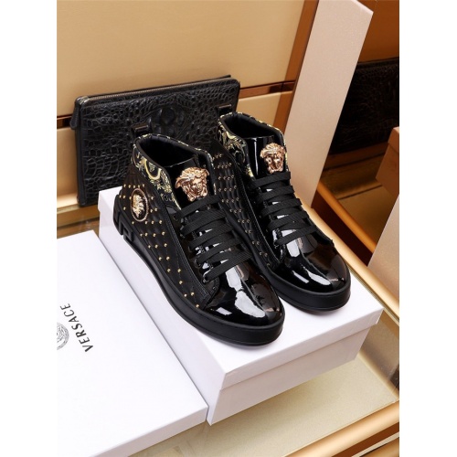 Wholesale Versace High Tops Shoes For Men #936687 $82.00 USD, Wholesale Quality Replica Versace High Tops Shoes