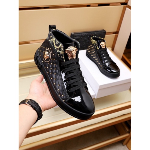 Replica Versace High Tops Shoes For Men #936687 $82.00 USD for Wholesale