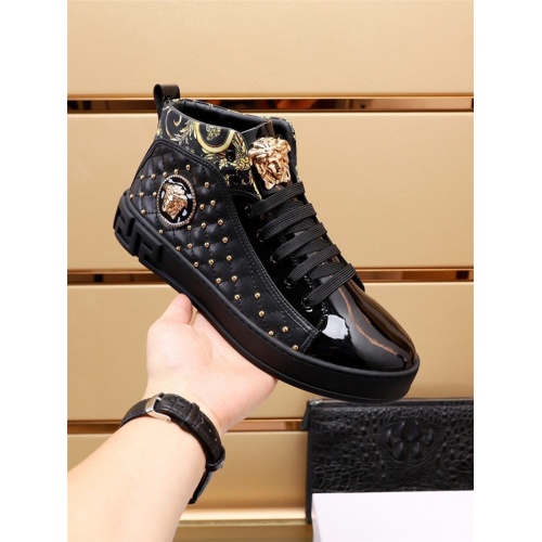 Replica Versace High Tops Shoes For Men #936687 $82.00 USD for Wholesale