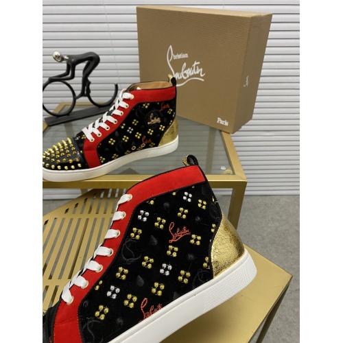 Replica Christian Louboutin High Tops Shoes For Men #946430 $98.00 USD for Wholesale