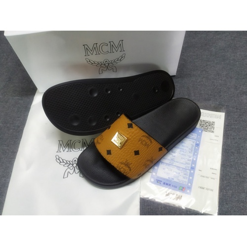 Replica MCM Slippers For Men #950697 $41.00 USD for Wholesale