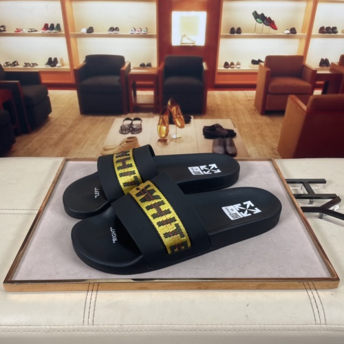 Wholesale Off-White Slippers For Men #956182 $42.00 USD, Wholesale Quality Replica Off-White Slippers