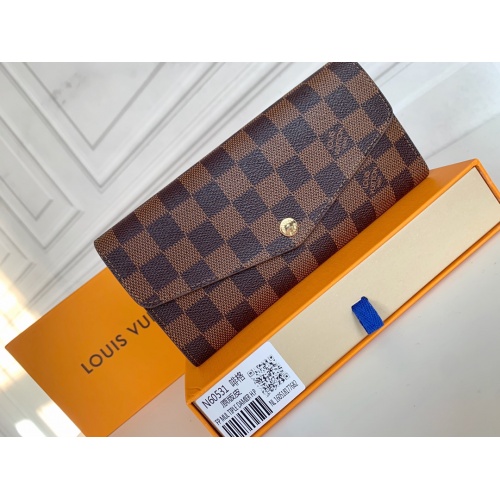 Wholesale Louis Vuitton LV Wallets In Coffee For Women #958526 $36.00 USD, Wholesale Quality Replica Louis Vuitton LV Wallets