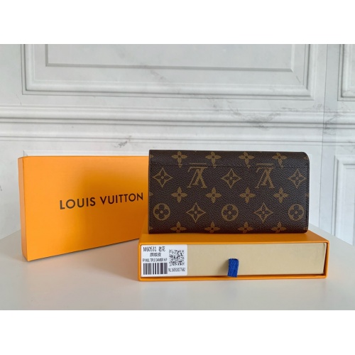 Replica Louis Vuitton LV Wallets In Coffee For Women #958527 $36.00 USD for Wholesale