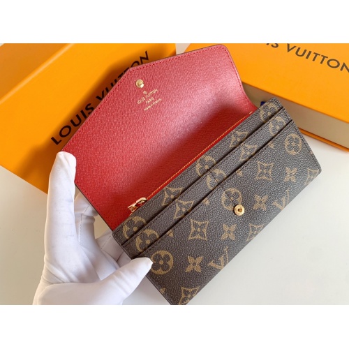 Replica Louis Vuitton LV Wallets In Red For Women #958535 $36.00 USD for Wholesale