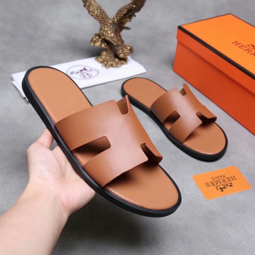 Replica Hermes Slippers For Men #961125 $40.00 USD for Wholesale