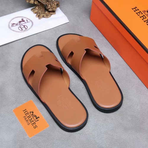 Replica Hermes Slippers For Men #961125 $40.00 USD for Wholesale