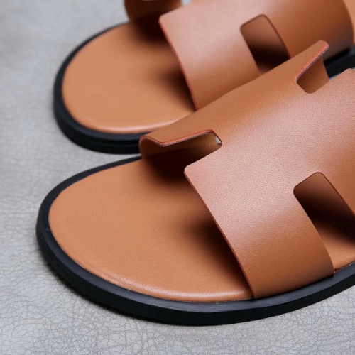 Replica Hermes Slippers For Men #961125 $40.00 USD for Wholesale