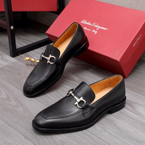 Wholesale Salvatore Ferragamo Leather Shoes For Men #961295 $82.00 USD, Wholesale Quality Replica Salvatore Ferragamo Leather Shoes