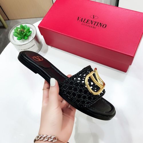 Replica Valentino Slippers For Women #962046 $60.00 USD for Wholesale