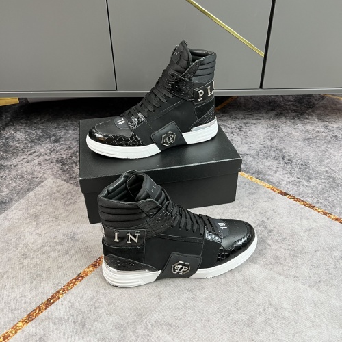 Replica Philipp Plein PP High Tops Shoes For Men #964192 $112.00 USD for Wholesale