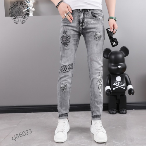 Wholesale Chrome Hearts Jeans For Men #975909 $48.00 USD, Wholesale Quality Replica Chrome Hearts Jeans