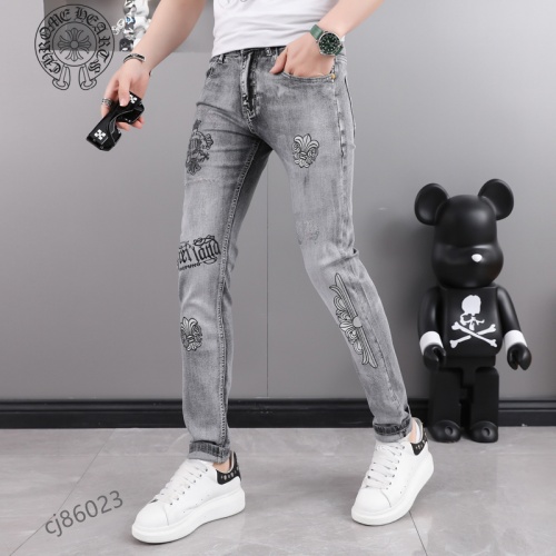 Replica Chrome Hearts Jeans For Men #975909 $48.00 USD for Wholesale