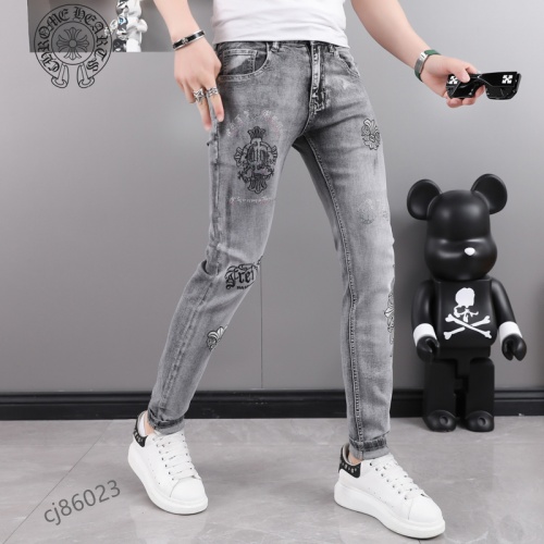 Replica Chrome Hearts Jeans For Men #975909 $48.00 USD for Wholesale