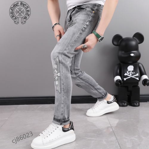 Replica Chrome Hearts Jeans For Men #975909 $48.00 USD for Wholesale