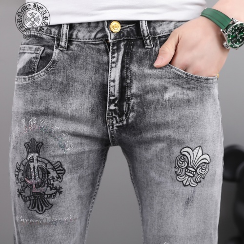 Replica Chrome Hearts Jeans For Men #975909 $48.00 USD for Wholesale