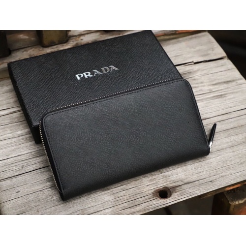 Replica Prada AAA Man Wallets #977198 $45.00 USD for Wholesale