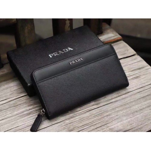 Wholesale Prada AAA Man Wallets #977200 $45.00 USD, Wholesale Quality Replica Prada AAA Man Wallets