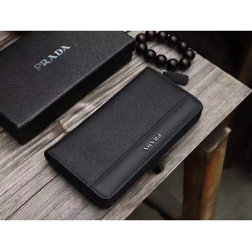 Replica Prada AAA Man Wallets #977200 $45.00 USD for Wholesale