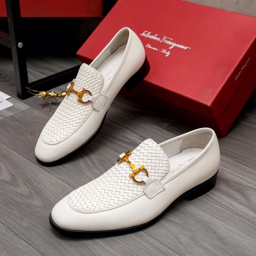 Wholesale Salvatore Ferragamo Leather Shoes For Men #988154 $100.00 USD, Wholesale Quality Replica Salvatore Ferragamo Leather Shoes