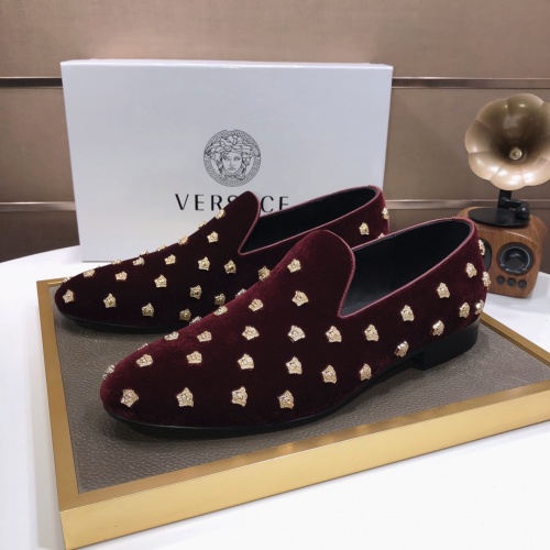 Wholesale Versace Leather Shoes For Men #1001440 $88.00 USD, Wholesale Quality Replica Versace Leather Shoes