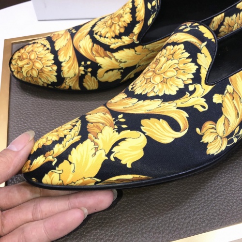 Replica Versace Leather Shoes For Men #1001442 $85.00 USD for Wholesale