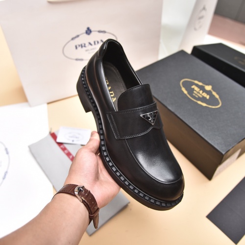 Replica Prada Leather Shoes For Men #996735 $128.00 USD for Wholesale