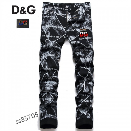 Wholesale Dolce &amp; Gabbana D&amp;G Jeans For Men #1006990 $48.00 USD, Wholesale Quality Replica Dolce &amp; Gabbana D&amp;G Jeans