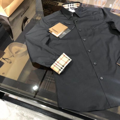 Replica Burberry Shirts Long Sleeved For Men #1008986 $64.00 USD for Wholesale