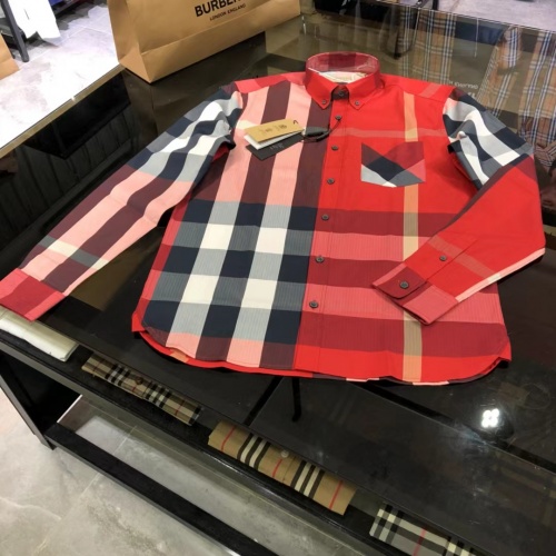 Wholesale Burberry Shirts Long Sleeved For Men #1009117 $64.00 USD, Wholesale Quality Replica Burberry Shirts