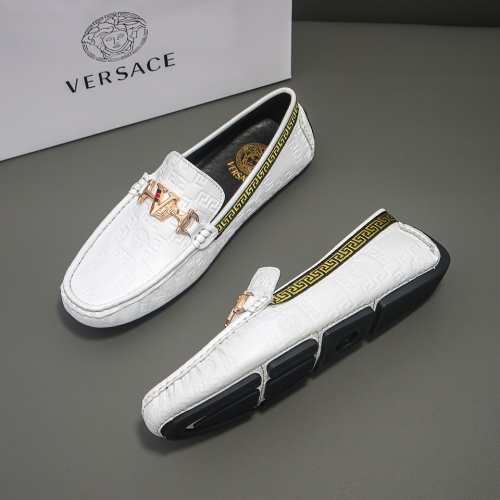 Wholesale Versace Leather Shoes For Men #1021146 $68.00 USD, Wholesale Quality Replica Versace Leather Shoes