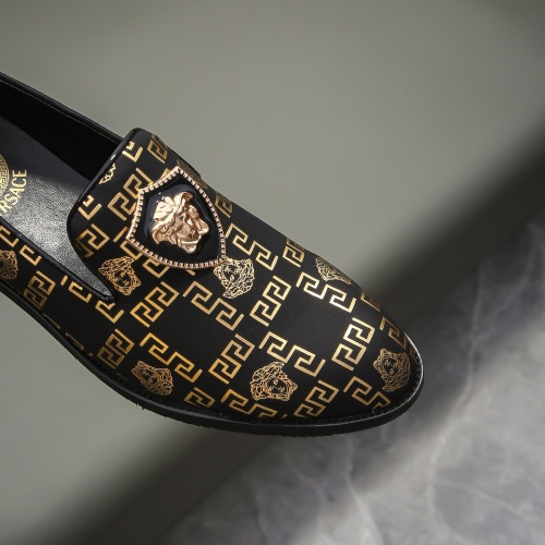 Replica Versace Leather Shoes For Men #1021152 $76.00 USD for Wholesale