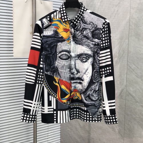 Wholesale Versace Shirts Long Sleeved For Men #1021200 $52.00 USD, Wholesale Quality Replica Versace Shirts