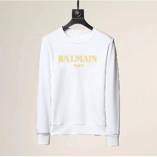 Wholesale Balmain Hoodies Long Sleeved For Men #1025464 $34.00 USD, Wholesale Quality Replica Balmain Hoodies