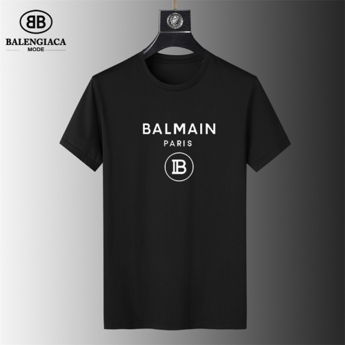 Wholesale Balmain T-Shirts Short Sleeved For Men #1031305 $25.00 USD, Wholesale Quality Replica Balmain T-Shirts