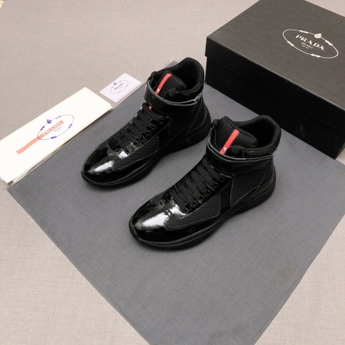 Wholesale Prada High Top Shoes For Men #1037967 $88.00 USD, Wholesale Quality Replica Prada High Top Shoes