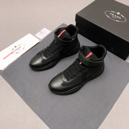 Wholesale Prada High Top Shoes For Men #1037968 $88.00 USD, Wholesale Quality Replica Prada High Top Shoes