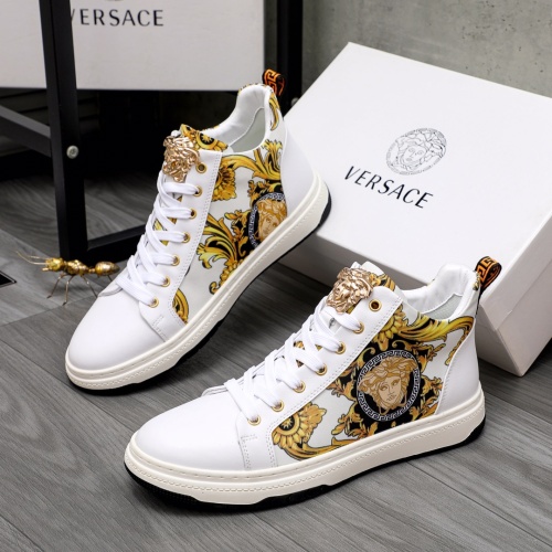 Wholesale Versace High Tops Shoes For Men #1038866 $76.00 USD, Wholesale Quality Replica Versace High Tops Shoes