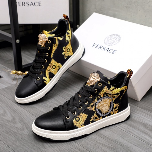 Wholesale Versace High Tops Shoes For Men #1038867 $76.00 USD, Wholesale Quality Replica Versace High Tops Shoes